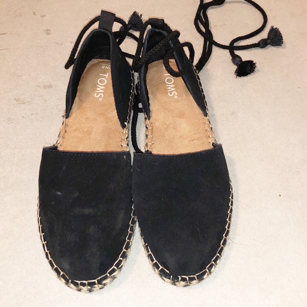 TOMS  Espadrille Ankle Tie shoes Size 8